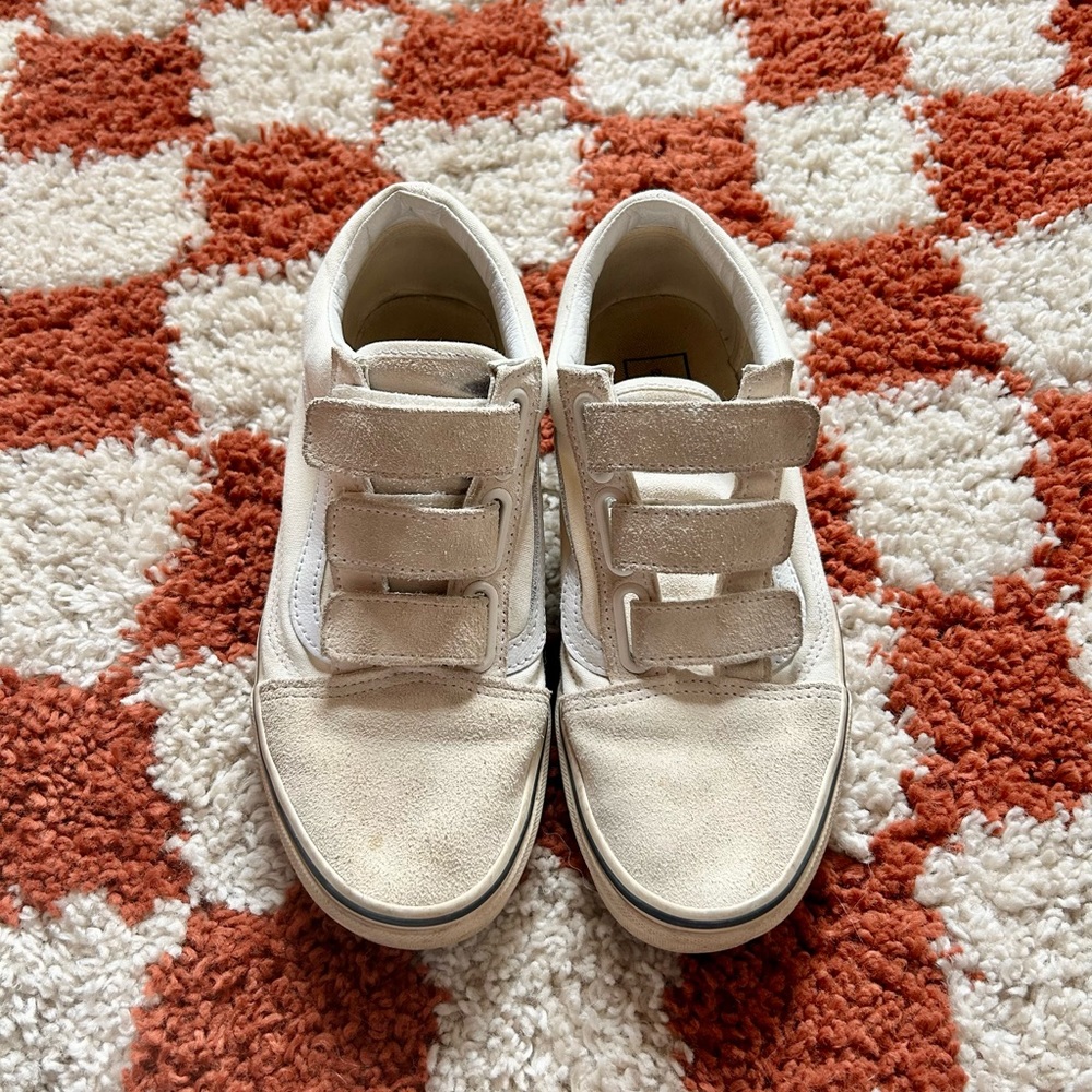White Velcro Vans